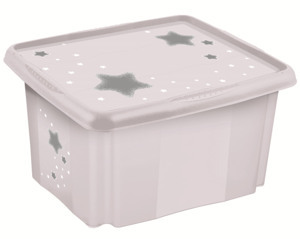 Úložný box Hvězdy 15 l, šedý