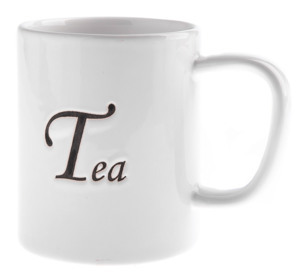 Hrnek Tea 380 ml, bílá keramika