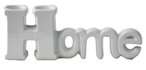 Dekorace Home 12 cm, bílá