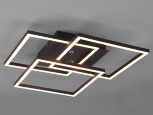 Stropní/nástěnné LED osvětlení Mobile, černá matná, hranaté