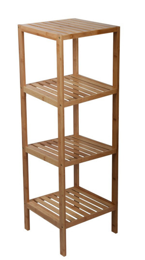 Dřevěný regál Bamboo, 4 police