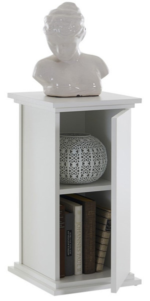 Skříňka v optice sloupu Essex 1, výška 58 cm, bílá
