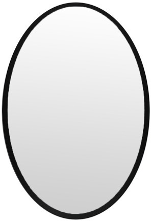 Nástěnné zrcadlo Oval 40x60 cm, černé