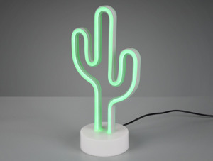 Stolní LED lampa Kaktus, bílá