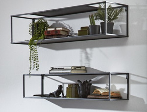 Set 2 ks nástěnný regál Leicester 85 cm/75 cm