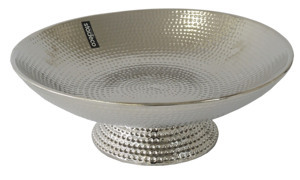 Dekorativní mísa/podnos Modern 30 cm, stříbrná