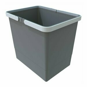 Elletipi Plastový koš s rukojeťmi 15 l, šedá, 15 l