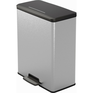 CURVER Deco Bin Odpadkový Koš na tříděný odpad Stříbrná/černá 26l 26l, 26 + 26 l
