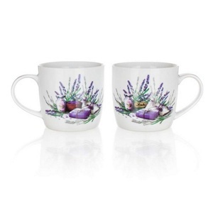 BANQUET Sada keramických hrnků LAVENDER 360 ml, 2 ks 60JG007