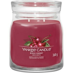 Yankee Candle vonná svíčka Signature ve skle střední Black Cherry, 368 g