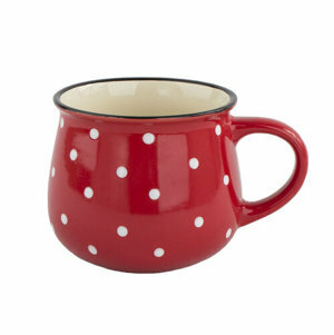 Keramický hrnek Dots 770 ml, červená, 770 ml