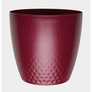 Plastia Plastový kvetináč Perla 16 cm, vínová, Plastia, pr. 16 cm