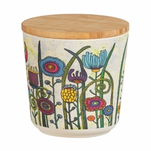 Wenko Dóza s bambusovým víkem Flowers, 500 ml, S