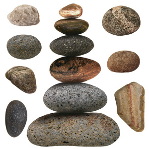 Samolepicí dekorace Stones, 30 x 30 cm
