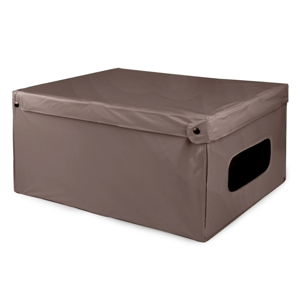 Compactor Skládací úložná krabice s víkem SMART, taupe, S