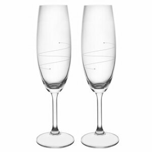 Sklenice Vlnka 0,22 l sekt 2 ks