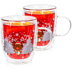 4Home Termo sklenice Mug Reindeer Hot&Cool 270ml, 2 ks