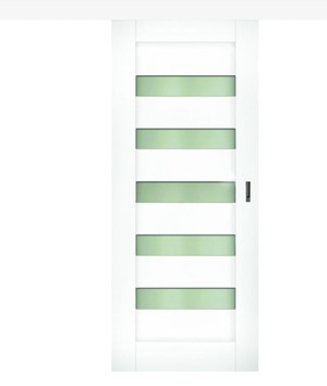 Interiérové dveře Naturel Accra posuvné 80 cm bílé ACCRACPLB80PO + posuvný systém