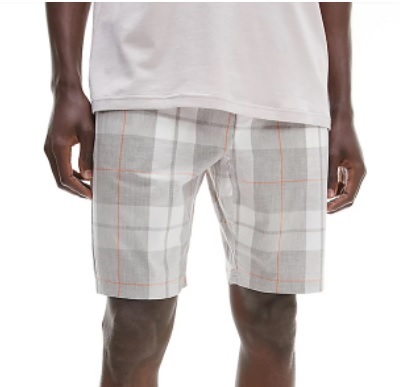 Pánské kraťasy na spaní NM2179E 1MQ - šedá/bílá - Calvin Klein