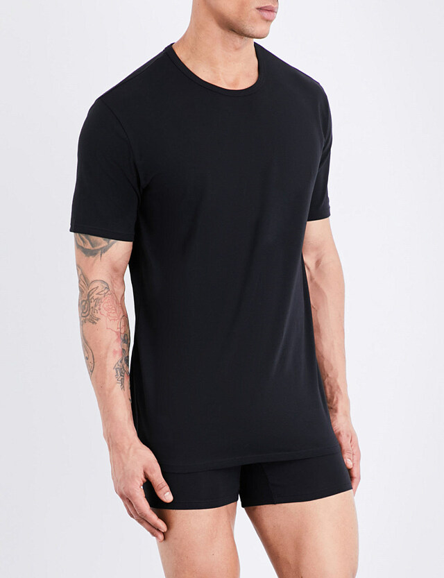 Pánské triko Crew Neck Slim Fit T-Shirt 2pack NU8697A - Calvin Klein - M - černá