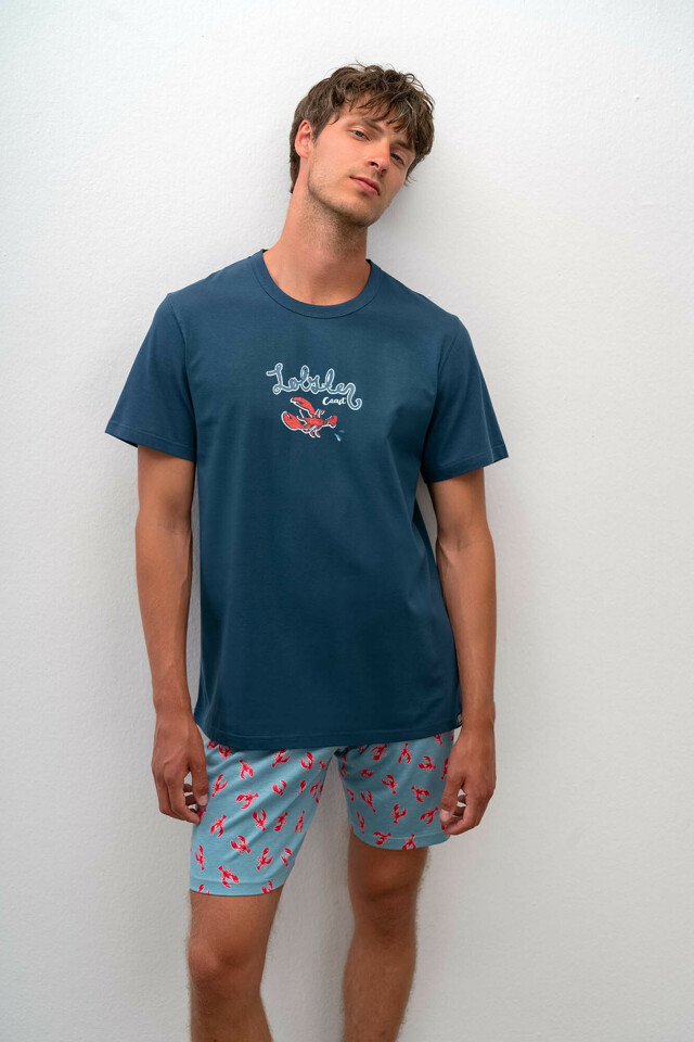 Vamp - Pohodlné dvoudílné pánské pyžamo 16610 - Vamp - m