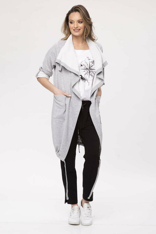 Look Made With Love Kabát 500 Comfy Grey Melange - L/XL - šedá melanž