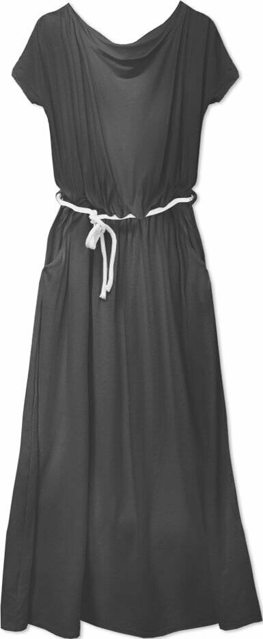 Černé dámské maxi šaty na gumu (593ART) - ONE SIZE - černá