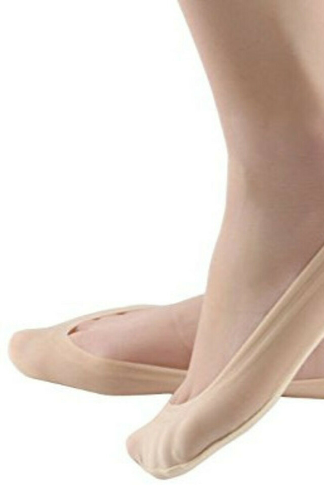 Ponožky baleríny se silikonem 1093 - černá - univerzální