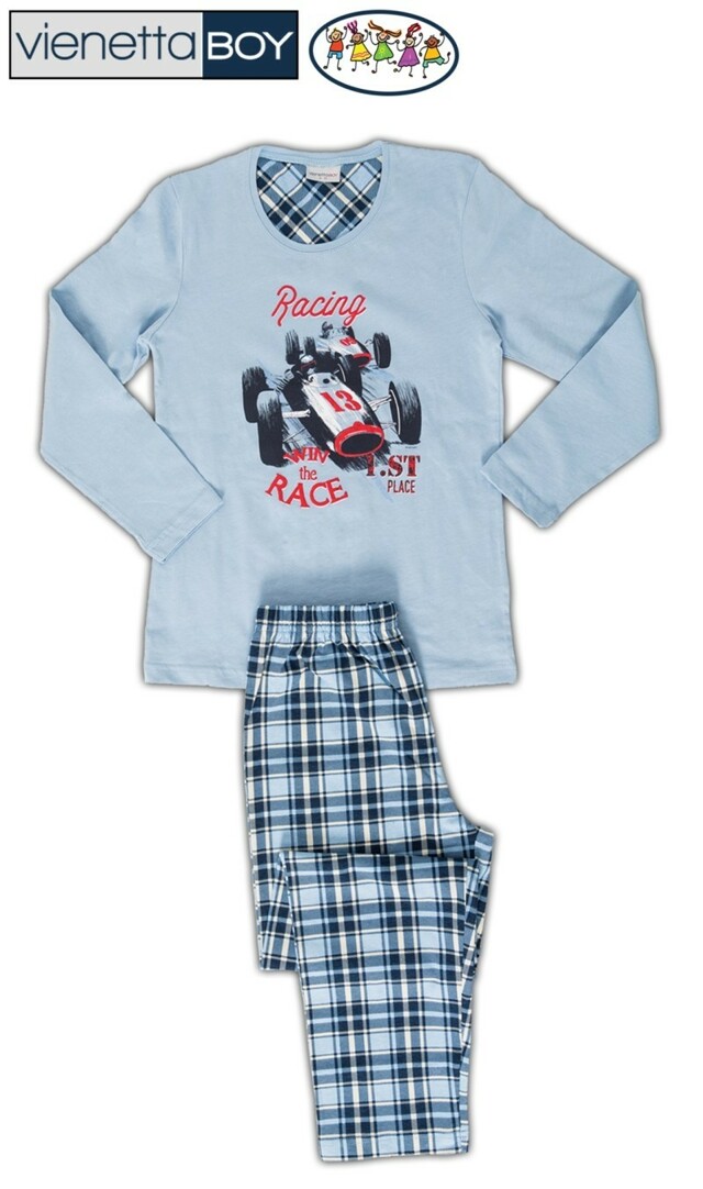 Dětské pyžamo dlouhé Závodní auto