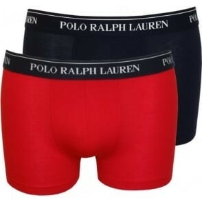 Pánské boxerky GB- 2 pack - Ralph Lauren - M - modrá - červená