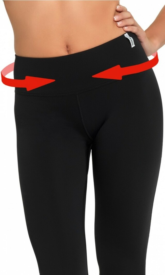 Fitness legíny Slimming capri - S - černá