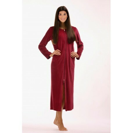 RIO dámské dlouhé šaty se zipem - XL - vínová 3651