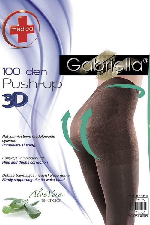 Dámské lycrové punčochové kalhoty Gabriella Medica Push-up 3D 100 DEN Code 171