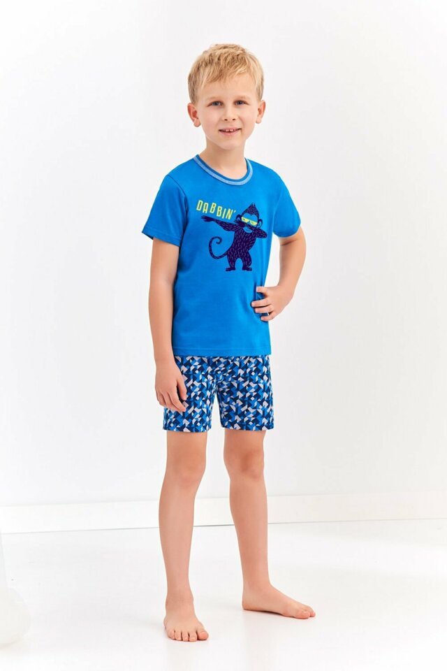 Chlapecké pyžamo 944 Damian - TARO - 128 - tmavě modrá