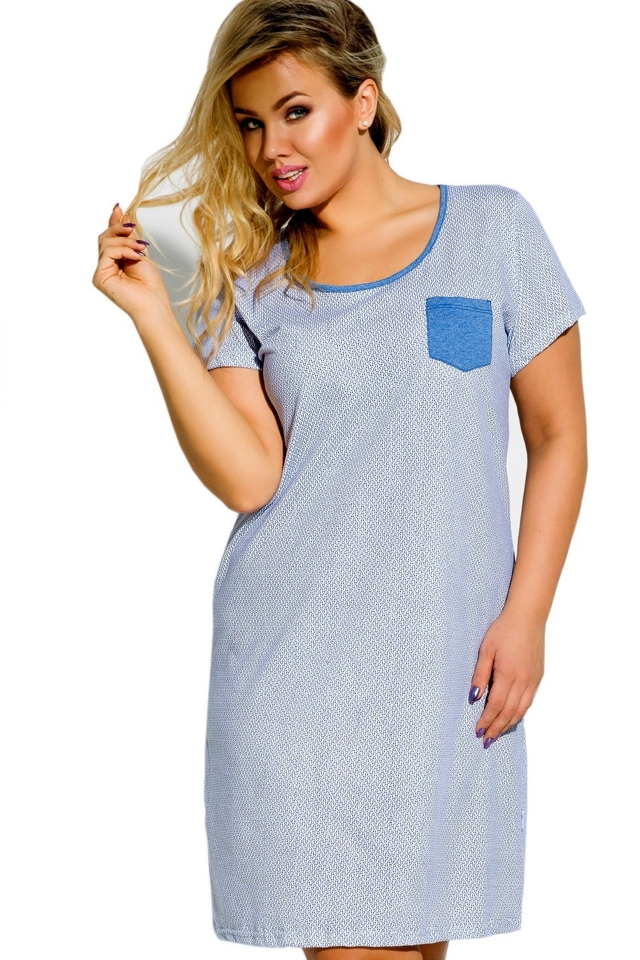 Noční košile 2190 Lucy 01 - 3XL - světle modrá