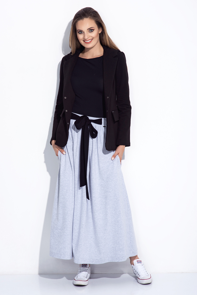 Dámská sukně dlouhá 252 - Bien Fashion - XXL - šedá melange