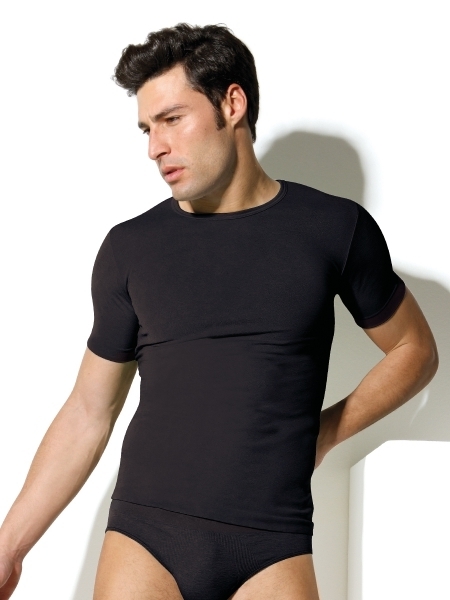 Pánské triko bezešvé T-shirt girocollo mezza manica Intimidea Barva: