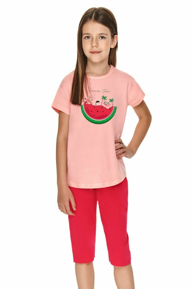 Dívčí pyžamo 2710 Valentina pink - TARO - 140 - růžová