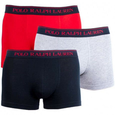 Pánské boxerky 3Pk-Trn Fall1Udw Polo Ralph Lauren - L - černá/červená/šedá