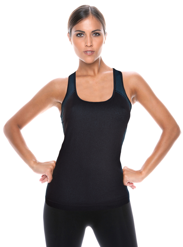 Active-Fit Dámská sportovní košilka se širokým ramínkem ACTVE.FIT Barva: Černá, Velikost: - S/M