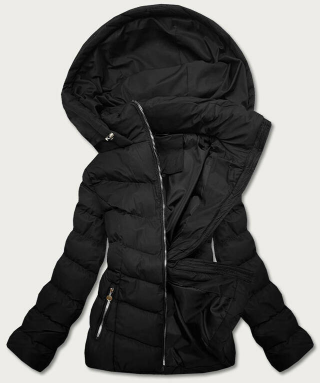 Krátká černá dámská zimní péřová bunda (5M726-392) - S (36) - odcienie czerni