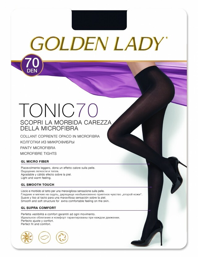Dámské punčochové kalhoty Golden Lady Tonic 70 den - 2-S - marrone scuro/odc.hnědá