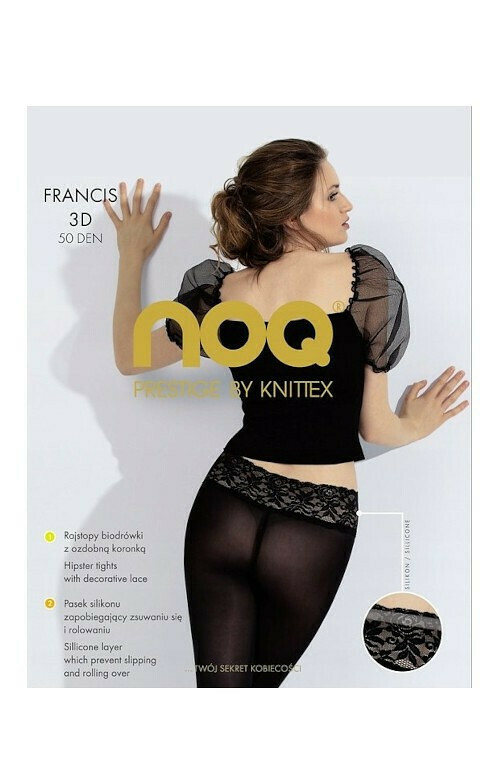 Dámské punčochové kalhoty Knittex Francis 3D 50 den - 2-S - nero