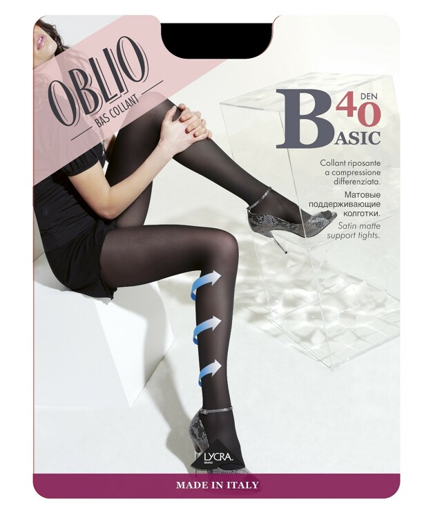 Punčochové kalhoty Oblio Basic 40 den 2-4 - 3-L - Londýn / epizodagrafit