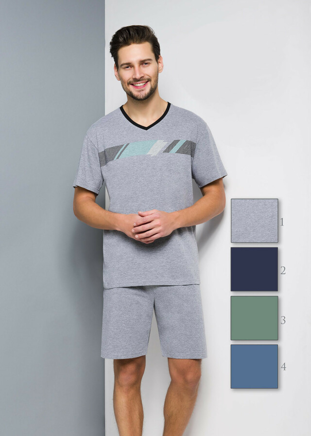 Pánské pyžamo Regina 515 kr/r M-XL - M - tmavě modrá