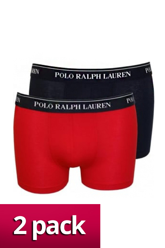 Pánské boxerky GB- 2 pack - Ralph Lauren - M - modrá - červená