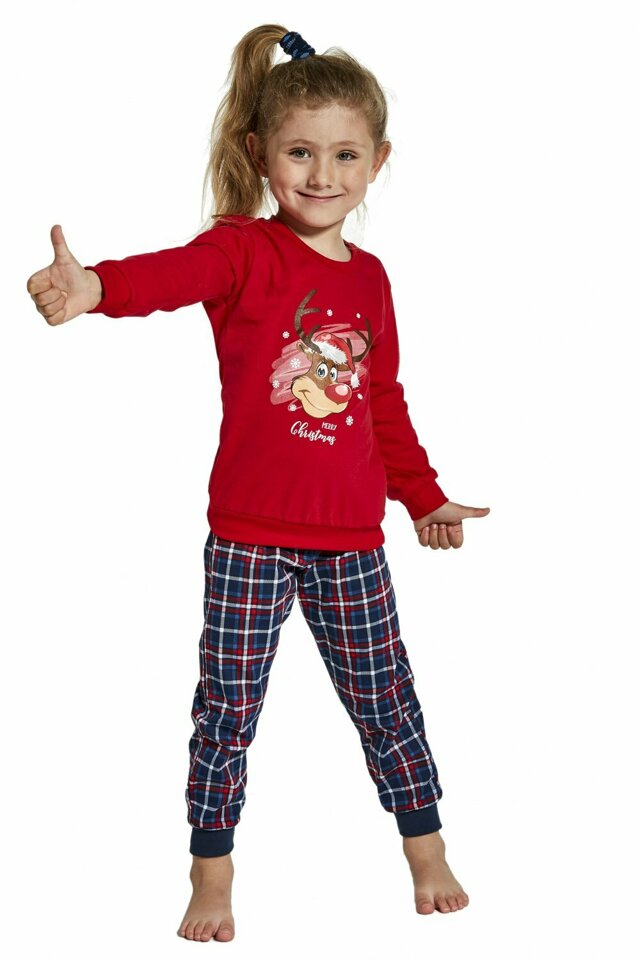 Dívčí pyžamo 592/130 Reindeer - CORNETTE - 158/164 - červená