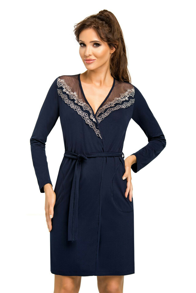 Dámský župan Jasmine Dark Blue - Donna - L