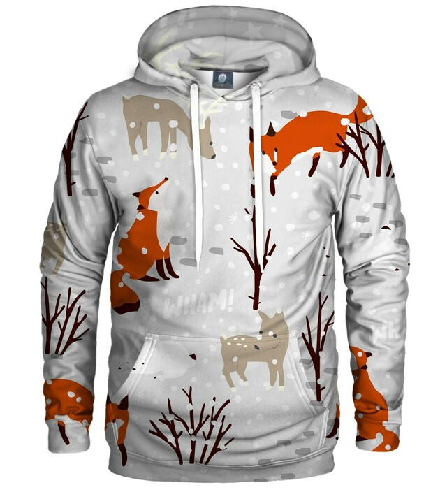 Aloha From Deer What Does The Fox Say Mikina s kapucí H-K AFD148 White - XS