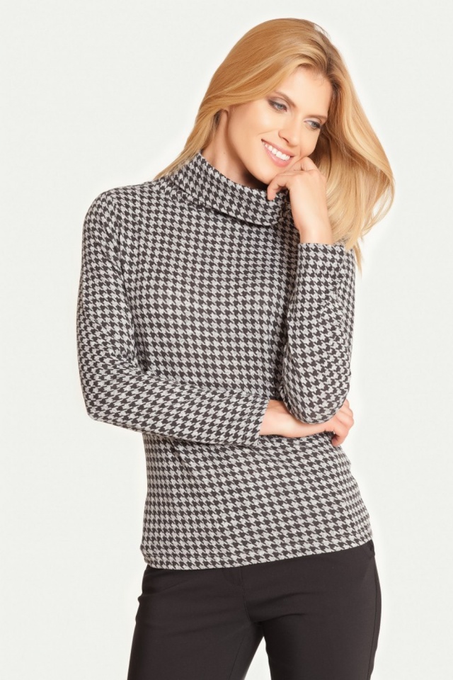 Dámský rolák model 103861- Greenpoint - 38 - černo-šedá